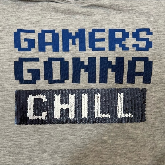 H&M Gamer Sequin Reversible Kids Sweatshirt Size 8-10 - Picture 6 of 6